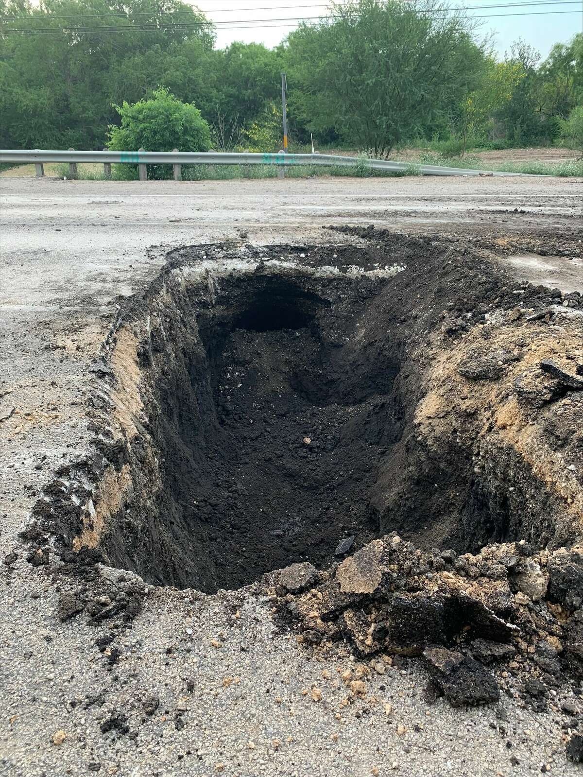 A sinkhole was discovered on the Southwest Side Tuesday night.