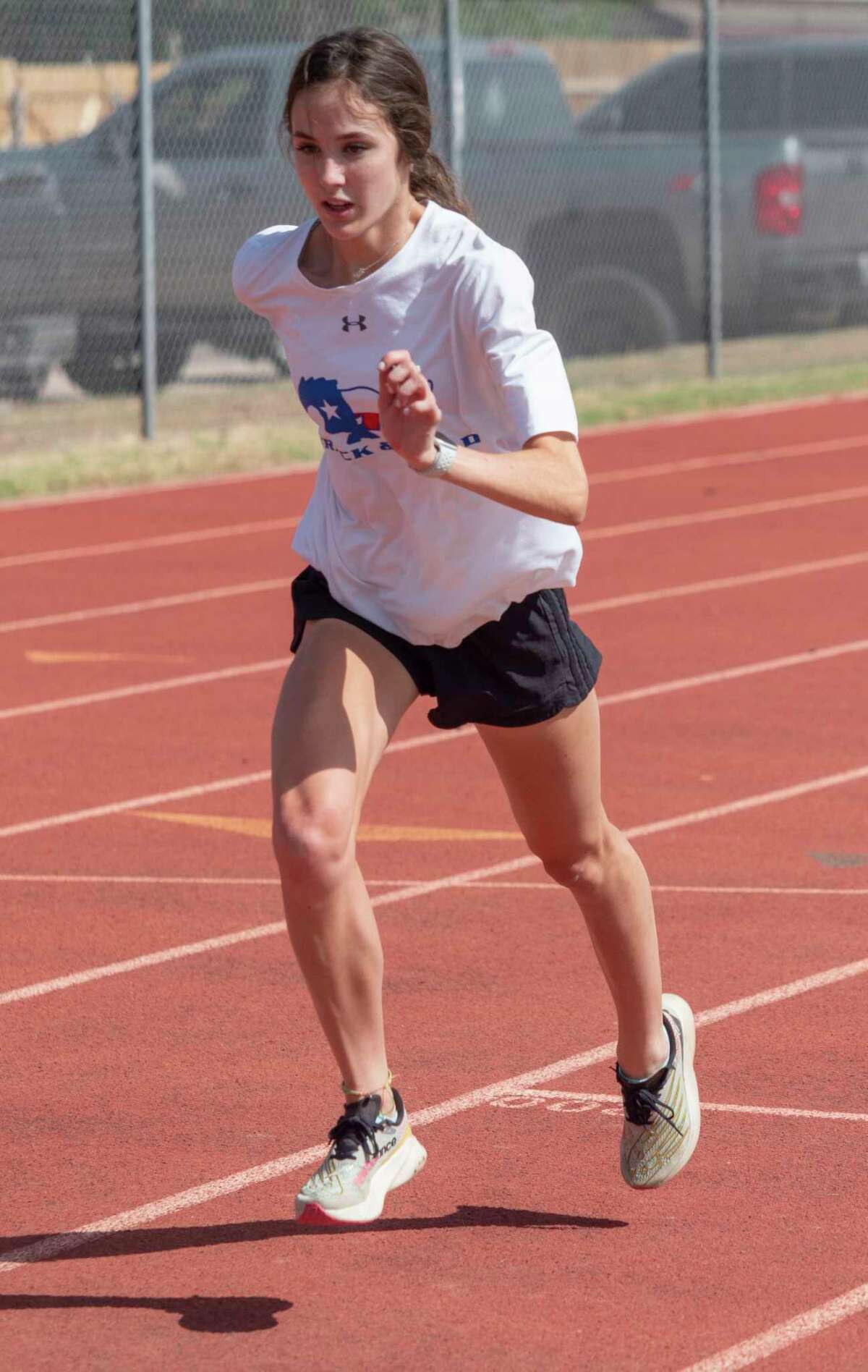 Members of the Midland Christian girls track team will be competing in the State finals, McCarly Holloman. 05/04/2020 Tim Fischer/Reporter-Telegram