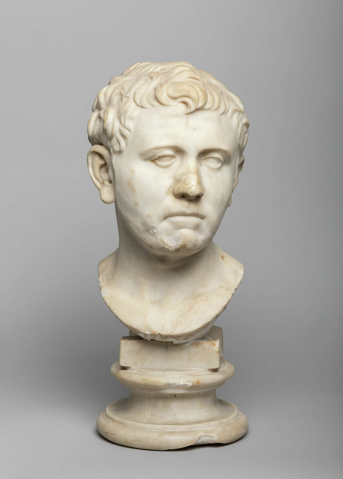 Portrait of a Man, Roman marble, late 1st century BC-early 1st century AD, Lent by the Bavarian Administration of State-Owned Palaces, Gardens and Lakes