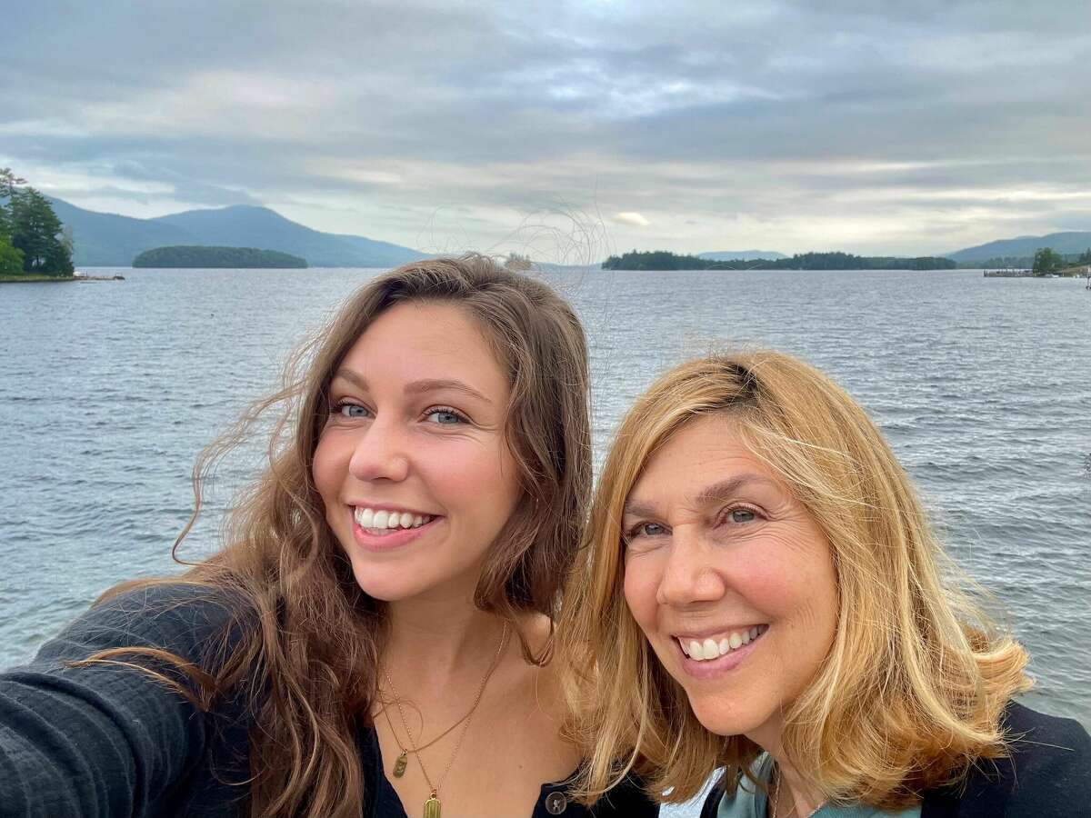 Sarah, left, and Mary Stapleton on a recent trip to Lake George.