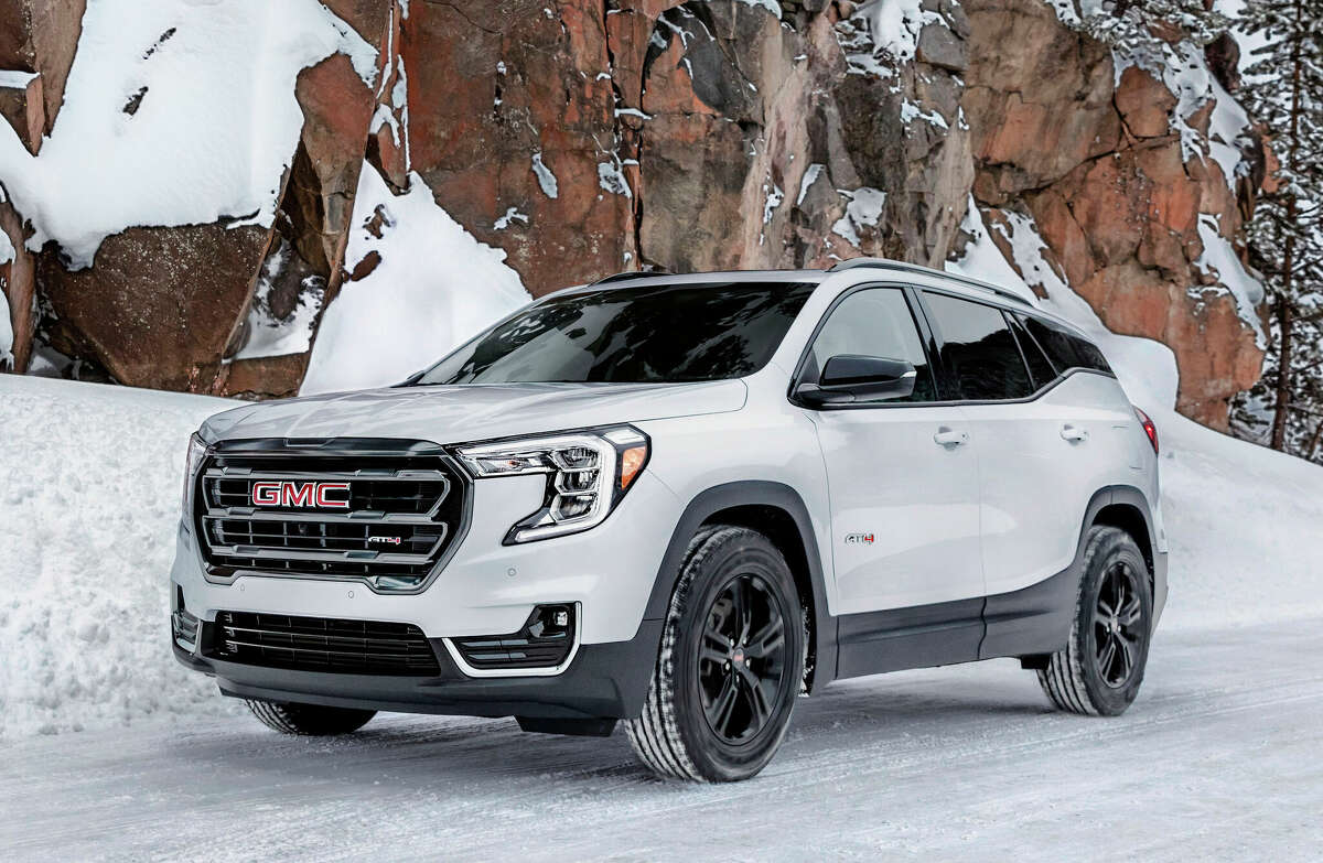 The 2022 GMC Terrain AT4 is designed for limited off-road and snowy weather driving, with its standard all-wheel drive.