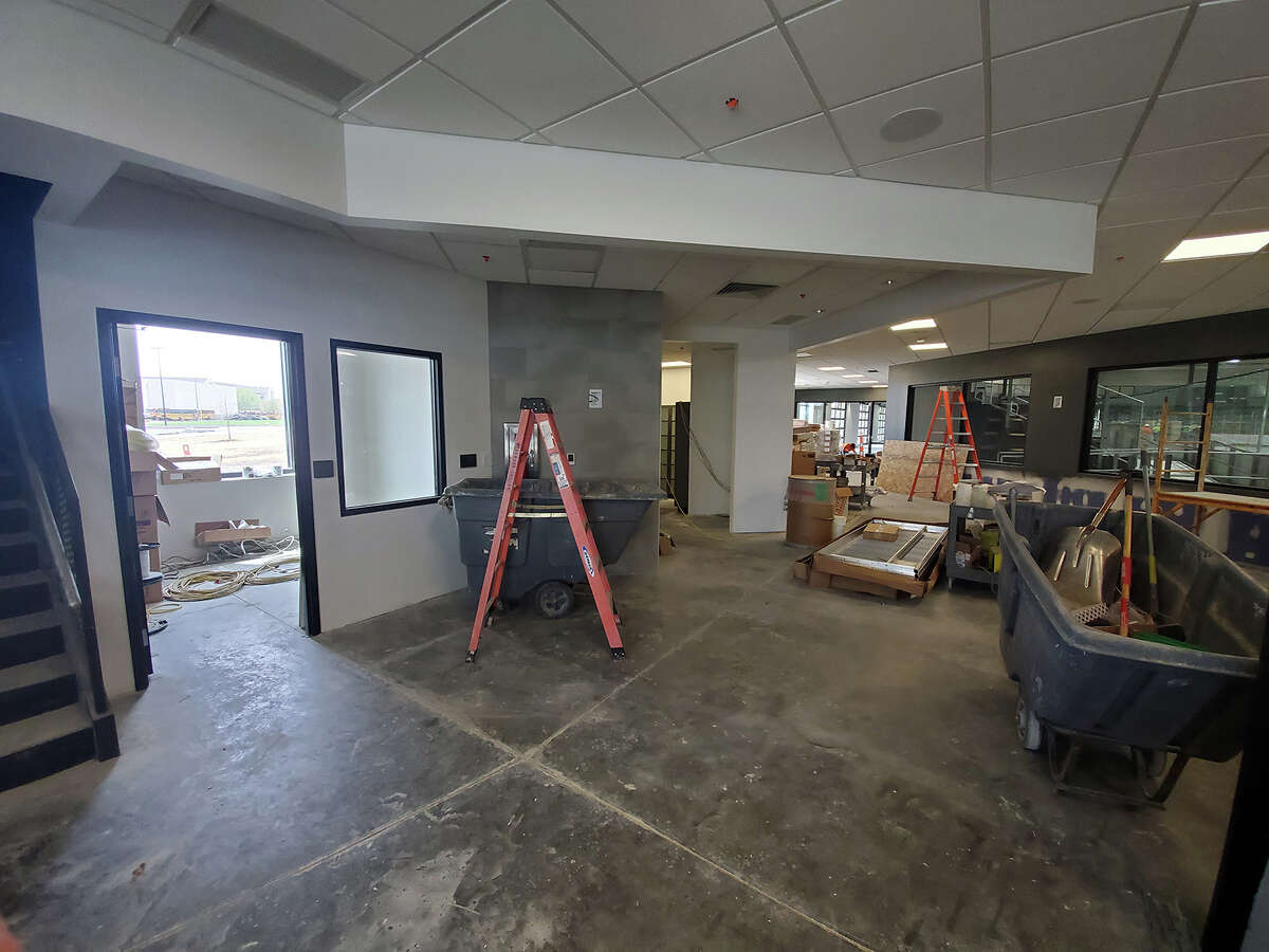 Even though it hasn't been installed yet, this is where the front desk will go between now and the end of the month. 