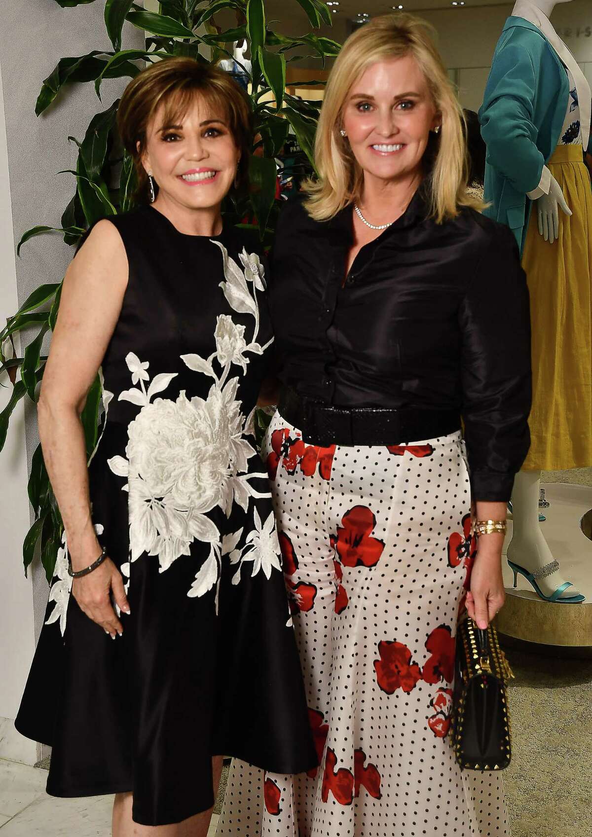 Luncheon chair Hallie Vanderhider and raffle co-chair Jennifer Allison at the announcement party for the Houston Chronicle’s Best Dressed 2022 at Neiman Marcus Wednesday May 04, 2022.