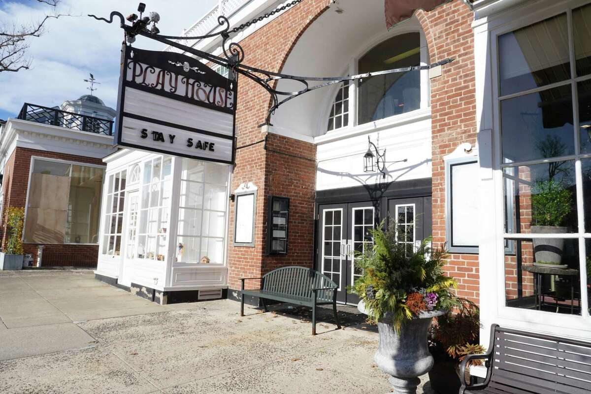 The New Canaan Playhouse movie theatre at 80 Elm St. has blank marquees and the Bow Tie cinemas logo has been removed and the town has terminated the lease with the organization.