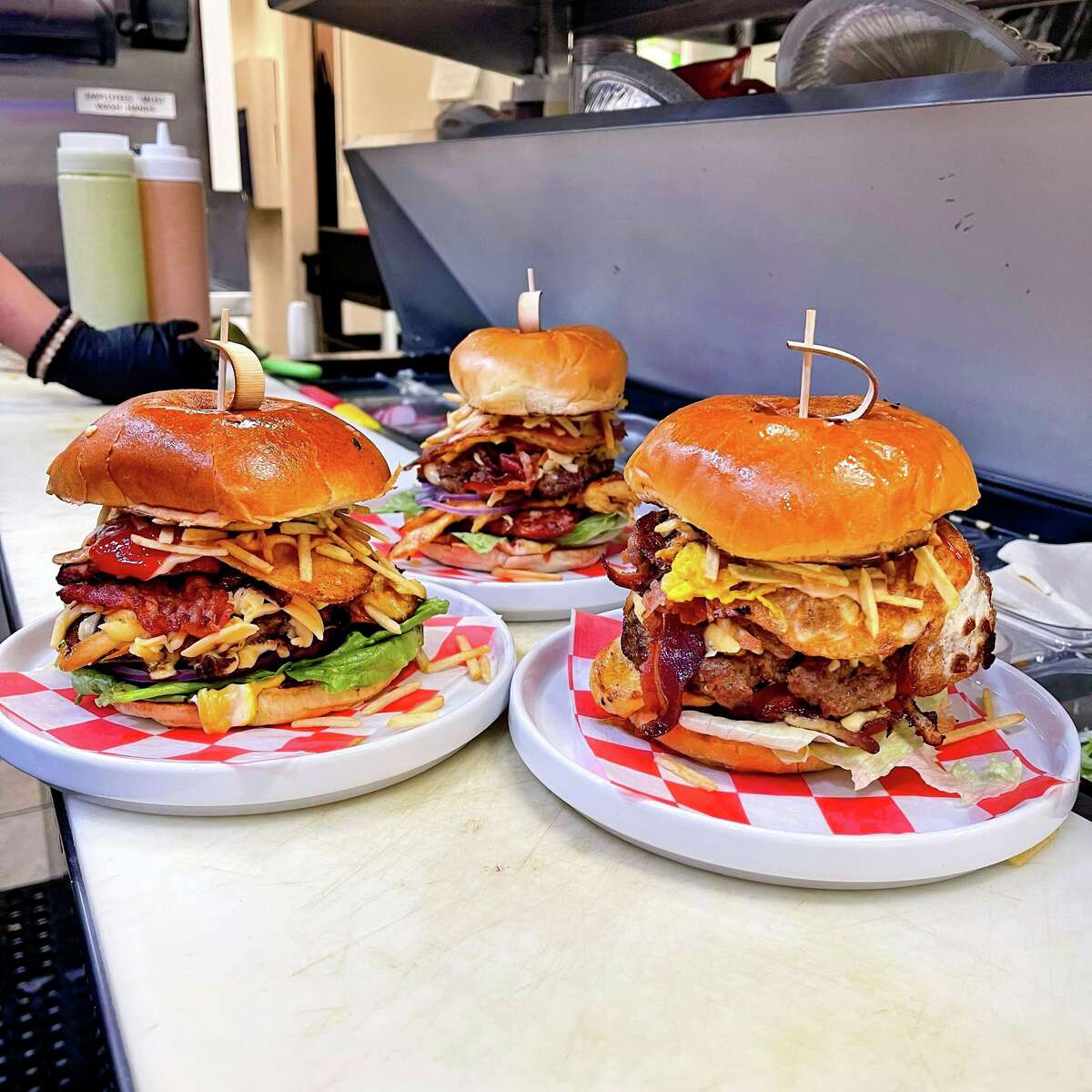 The Venezuelan burger at MilSabores in Bridgeport