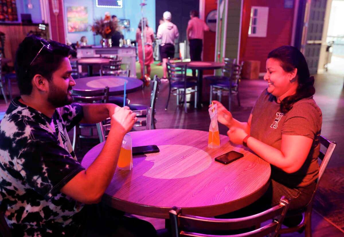 Sawera Gill, right, and her husband, Amir, enjoy margaritas as they and other patrons at Margaritaville Lake Resort in Montgomery celebrated Cinco de Mayo with $5 margaritas all day at the resort’s four restaurants, Thursday, May 5, 2022. The day celebrates the Mexican army's victory, lead by Texas-born General Ignacio Zaragoza, over France at the Battle of Puebla during the Franco-Mexican War in 1862. Cinco de Mayo has evolved into a celebration of Mexican culture and heritage.