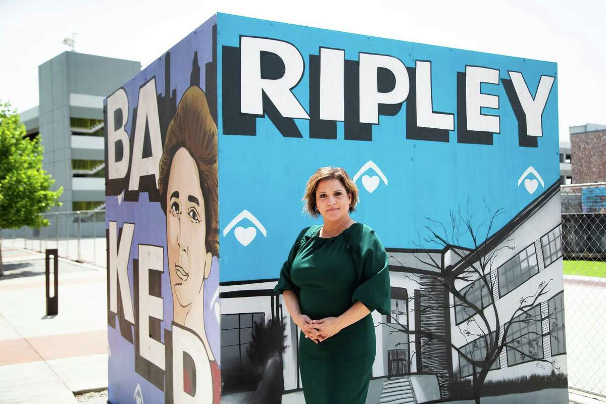 BakerRipley president and CEO Claudia Aguirre, Tuesday, April 26, 2022, in Houston.