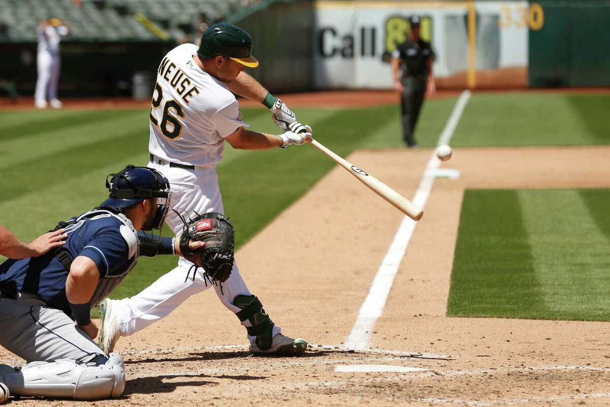 Sheldon Neuse and the A’s will try to end a six-game losing streak when they face the Twins at 5 p.m. Friday. (NBCSCA)