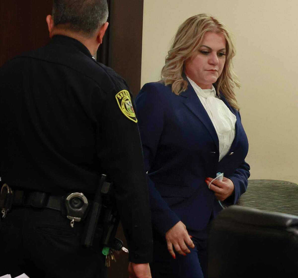 Angelica Navarro-DePaz, found guilty Wednesday of solicitation to commit capital murder, appeared Thursday for the punishment phase of her trial.