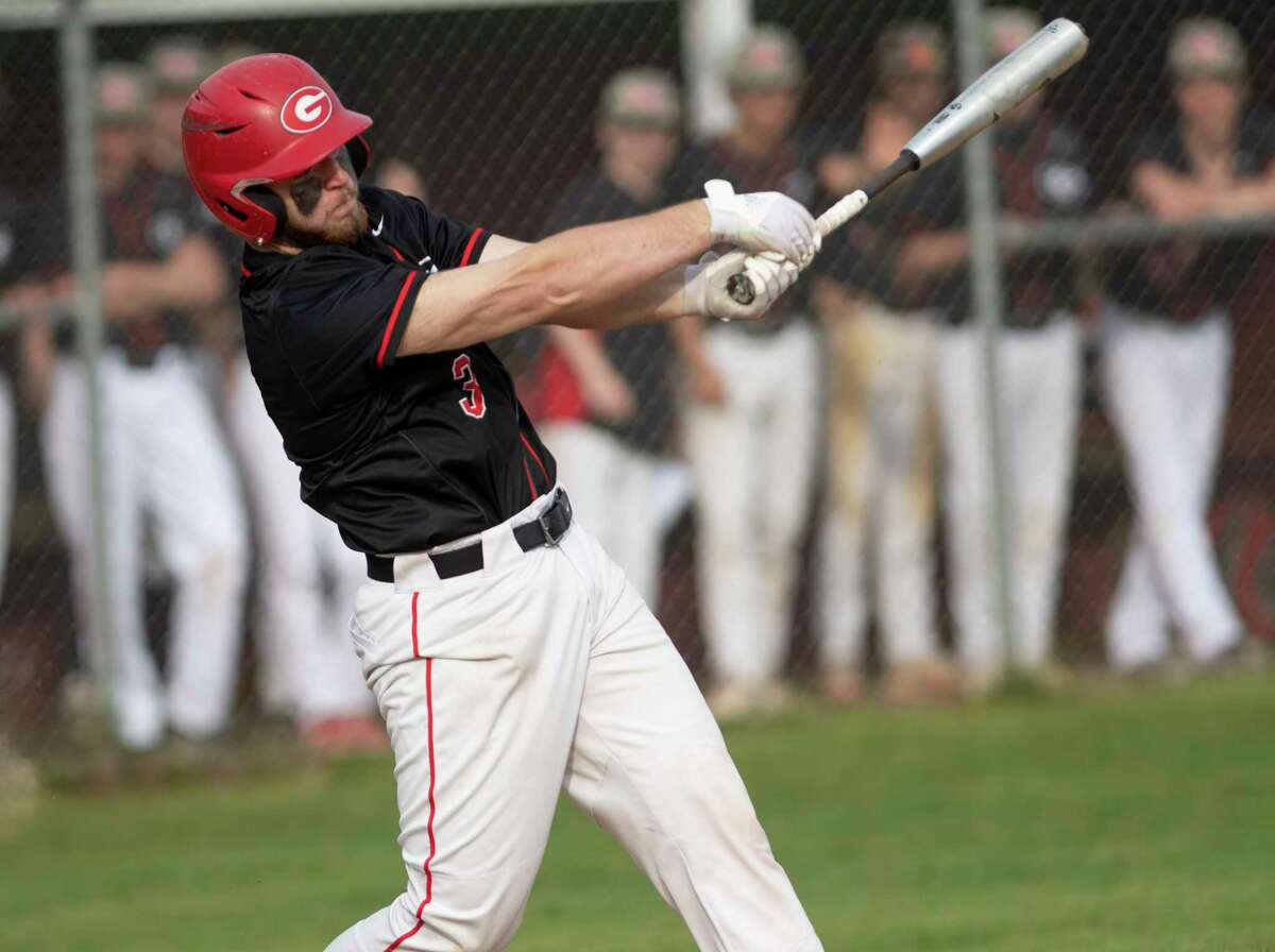 Guilderland’s Colin Lynch, seen earlier in the season, hit a sixth-inning grand slam that lifted the Dutchmen into the lead in a 15-8 victory over Columbia on Monday in East Greenbush.
