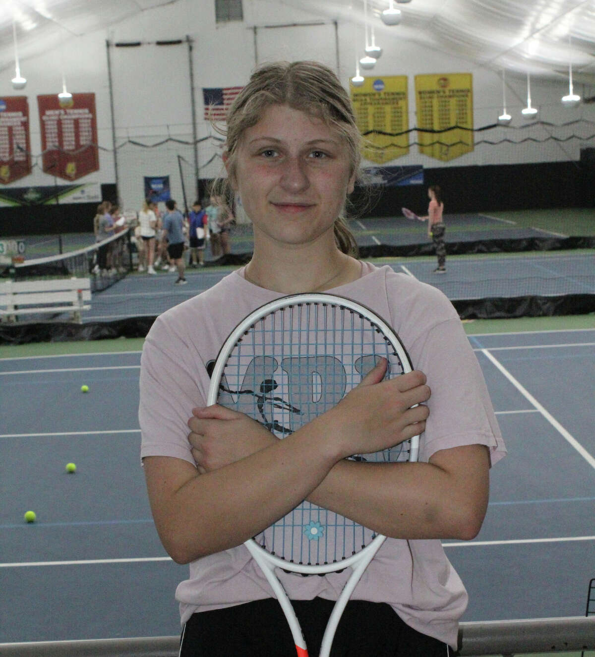 Addy Mossel picked up a win at No. 1 singles on Wednesday for Big Rapids.