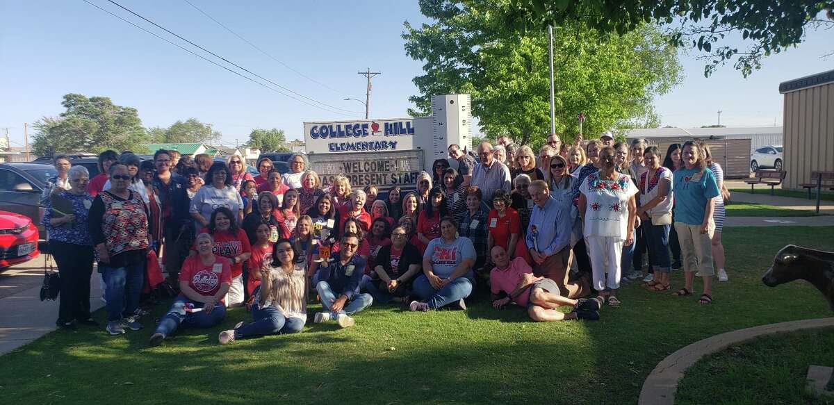 Plainview educators past and present gathered at College Hill Elementary Thursday night for one final “staff meeting,” as they called it, to walk the halls and share memories created on a campus soon to be knocked down. 