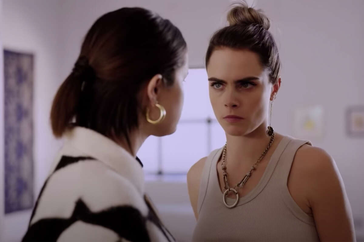 Cara Delevingne and Selena Gomez together in Only Murders in the Building