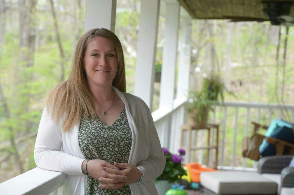 Kristen Vogt, of Sherman, had a baby when she was 16, had very good support services around her and was able to continue to thrive. She feels many others don't and it would be terrible if they didn't have an abortion option. Friday, May 6, 2022, Sherman, Conn.