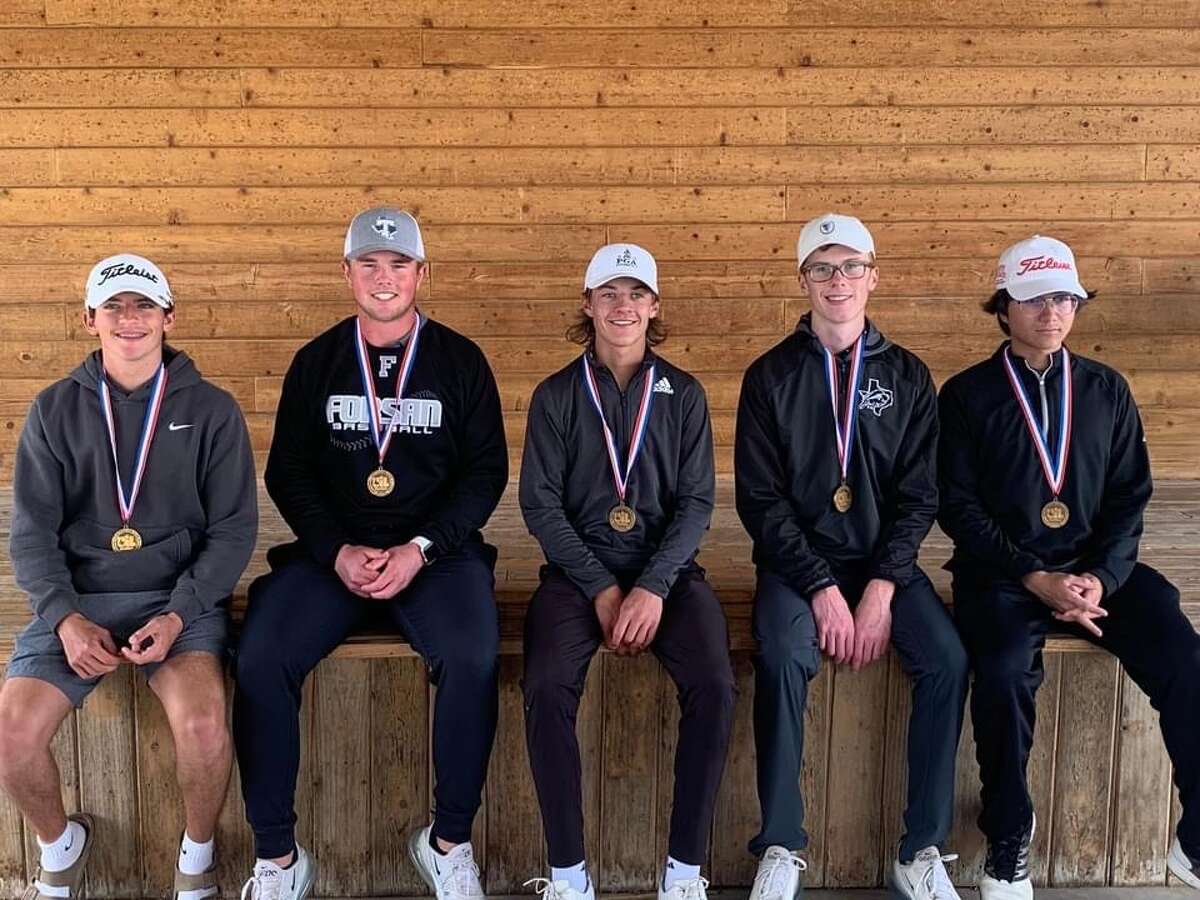 The Forsan boys golf team, from left to right, Trevor Cole, Nolan Park, Kade Nichols, Jake Myers and Rylee Yanez, is making a rare appearance at the Class 2A state tournament in Austin. 