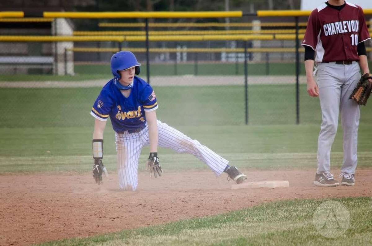 Evart's Michael Lodholtz hopes to be a threat on the basepaths this season.