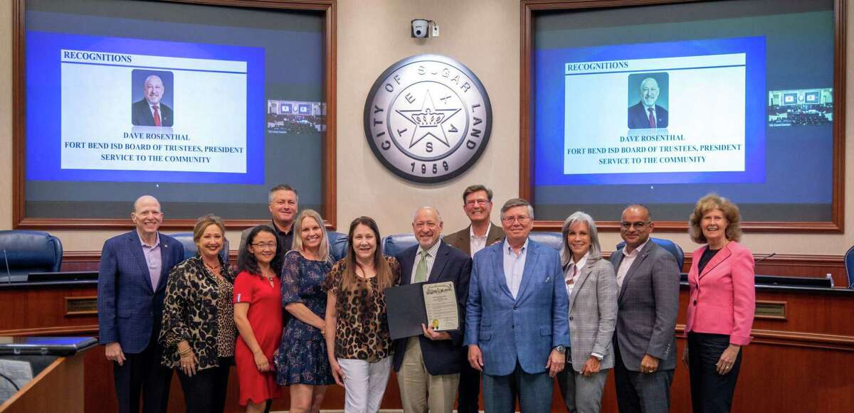 The council recognized Fort Bend ISD trustee and president Dave Rosenthal, who will be stepping down after 10 years.