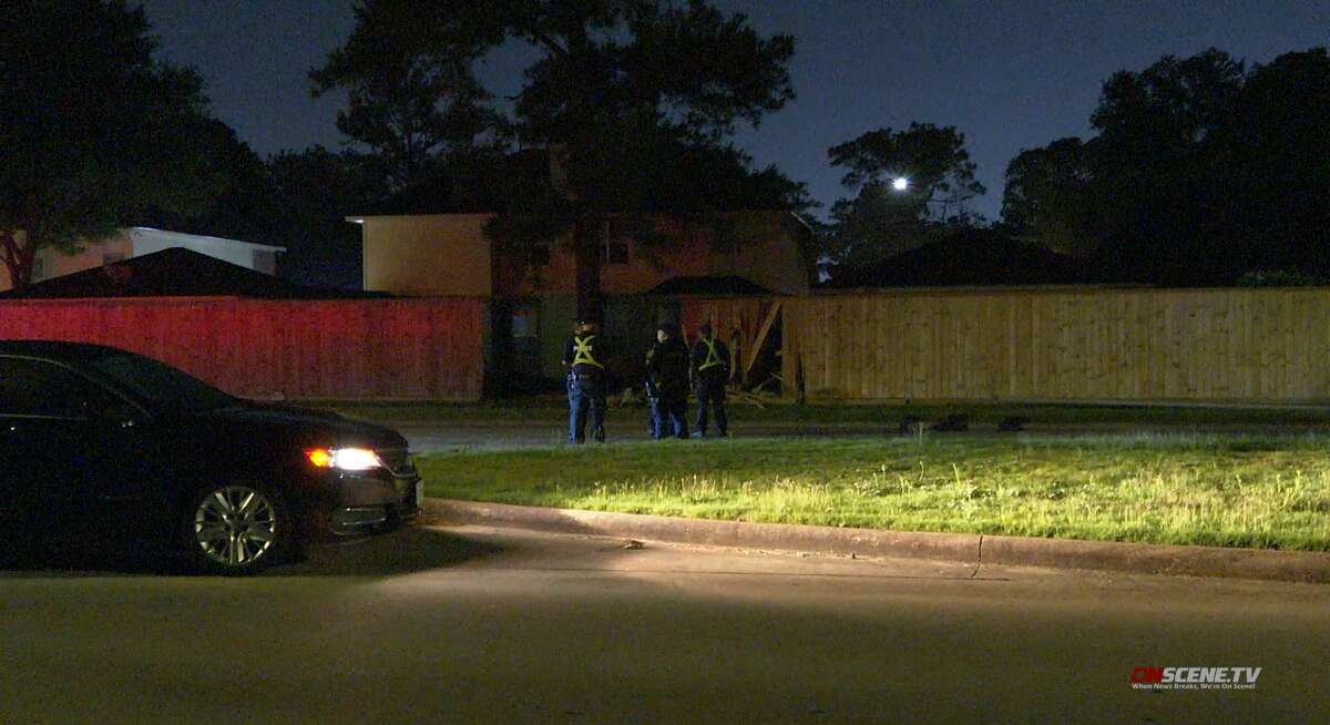 Houston police investigate a fatal crash where a man drove into a northwest Houston home's detached garage on May 7, 2022.