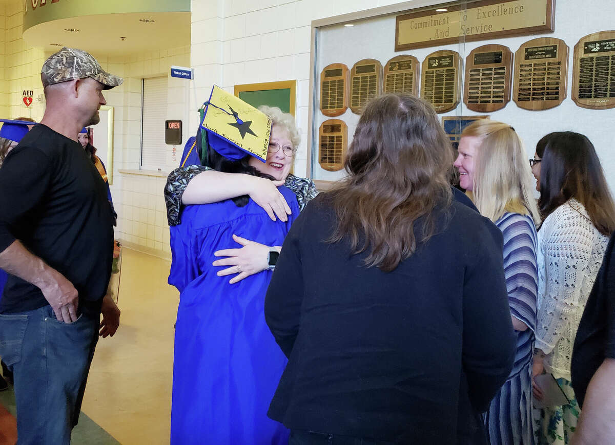 After the tassels had been changed, West Shore Community College graduates reunited with friends, family and supporters on Saturday.