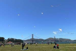 Kites fill sky at Crissy Field in celebration of park’s 20th renovation anniversary