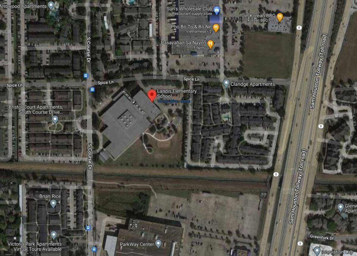 The man was found about 7:15 a.m. in a park on Landis Elementary School property, Houston police said in a tweet.
