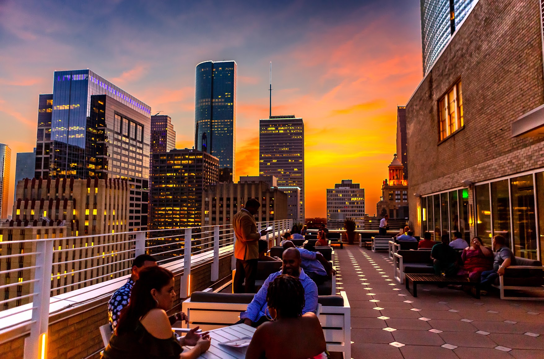 Houston Skyline - Tequila Sunrise