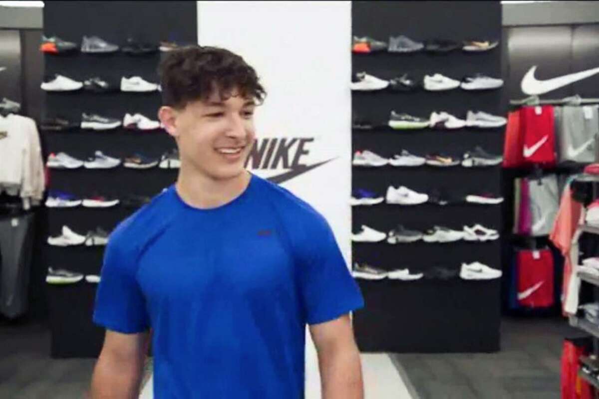 Bridgeland High School junior Lane Vicknair walks through an Academy Sports + Outdoors store in Richmond while filming a commercial for the sporting goods chain. Despite no acting experience, Vicknair was selected as the lead role in a 30-second commercial, which first aired in March and nationally on ESPN Inc.’s SEC Network among other sports networks.