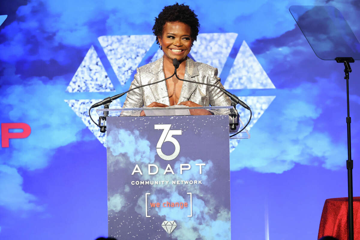 2022 ADAPT Leadership Award honoree LaChanze speaks onstage at the 2022 ADAPT Leadership Awards at Cipriani 42nd Street on March 10, 2022 in New York City. (Photo by Mike Coppola/Getty Images for ADAPT Leadership Awards)