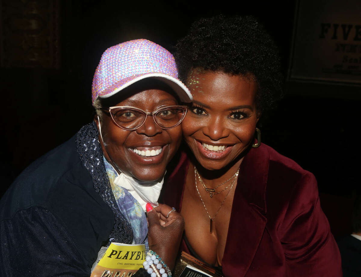 Lillias White and LaChanze pose at the opening night of the new musical "Paradise Square" on Broadway at The Barrymore Theater on April 3, 2022 in New York City. (Photo by Bruce Glikas/Getty Images)