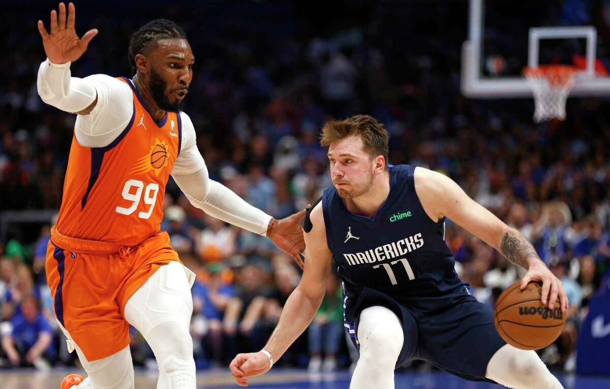 The Mavericks and Luka Doncic take on the Suns and Jae Crowder in Game 5 of their playoff series in Phoenix at 7 p.m. Tuesday (TNT).