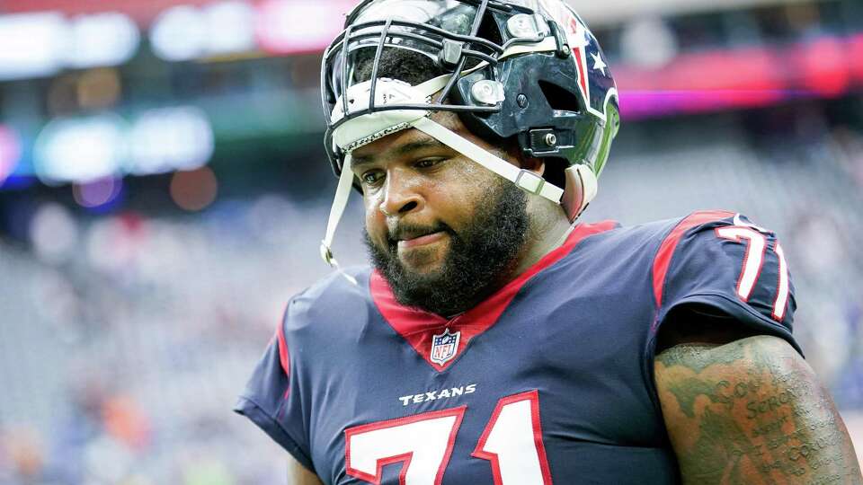 Though drafted in the first round as a right tackle in 2019, Tytus Howard started 11 games at left guard in 2021 because of the Texans' glaring need along the interior offensive line.