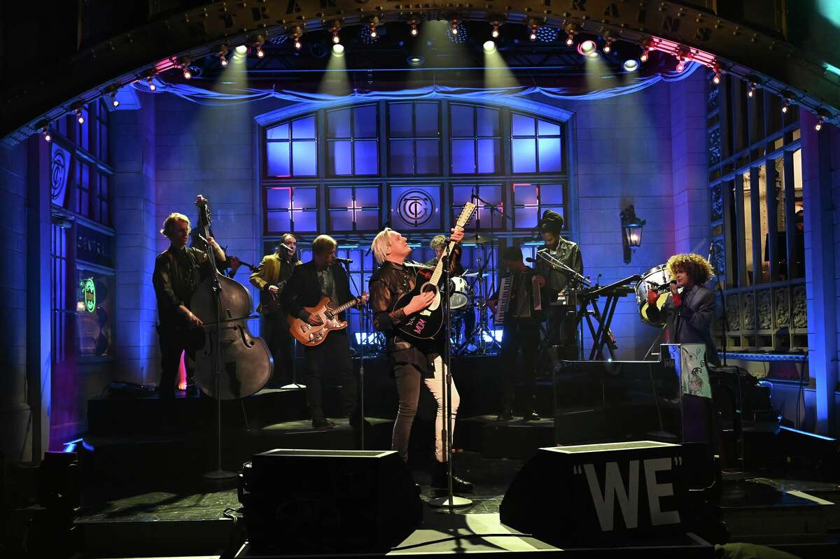 Arcade Fire performs on "Saturday Night Live" on May 7, 2022. 