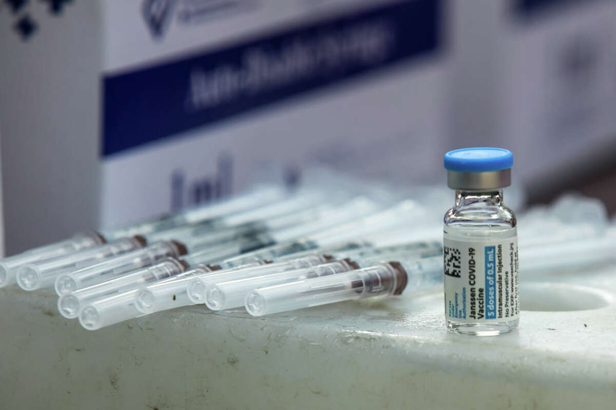 Medical syringes and vials containing Janssen COVID-19 Vaccine. (Photo by Sazzad Hossain/SOPA Images/LightRocket via Getty Images)