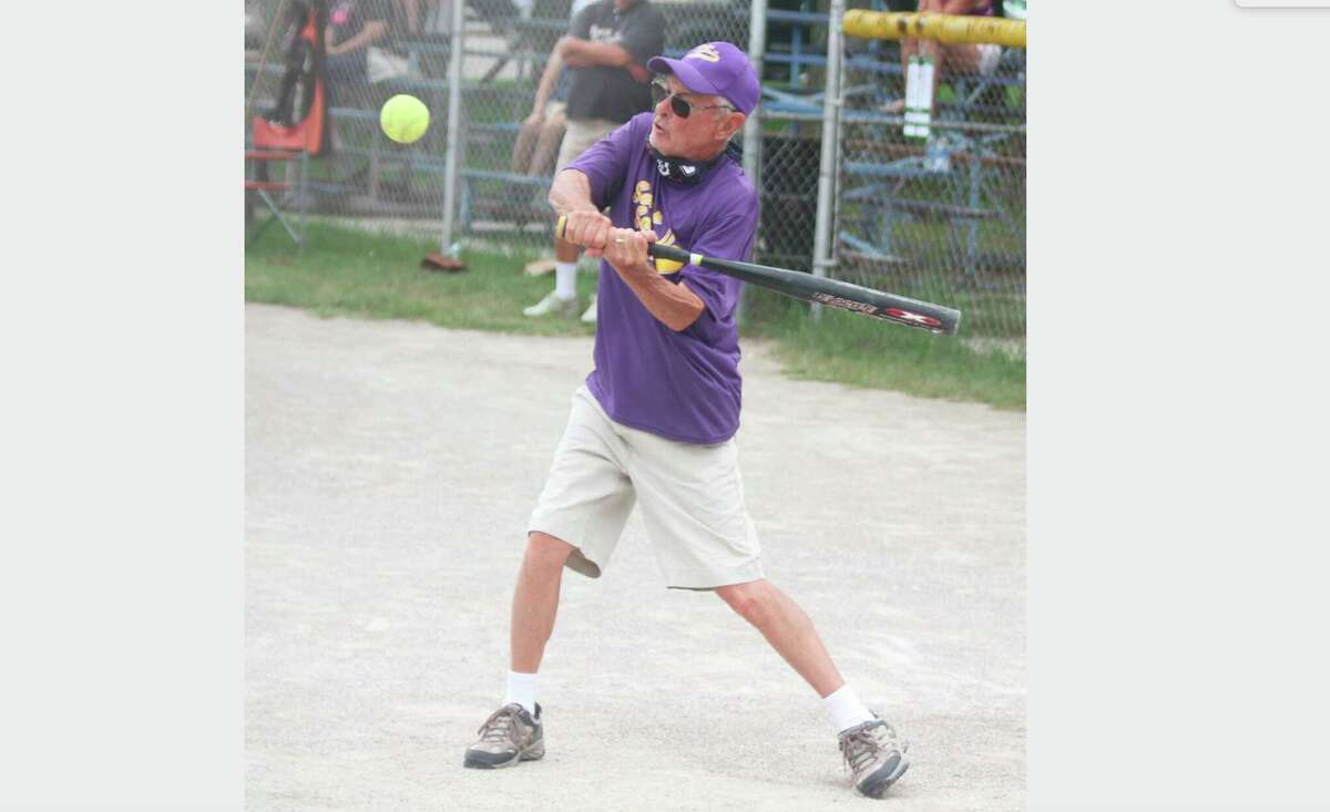 The senior slow-pitch softball group plays on Mondays, Wednesdays and Fridays at First Street Beach field in Manistee.
