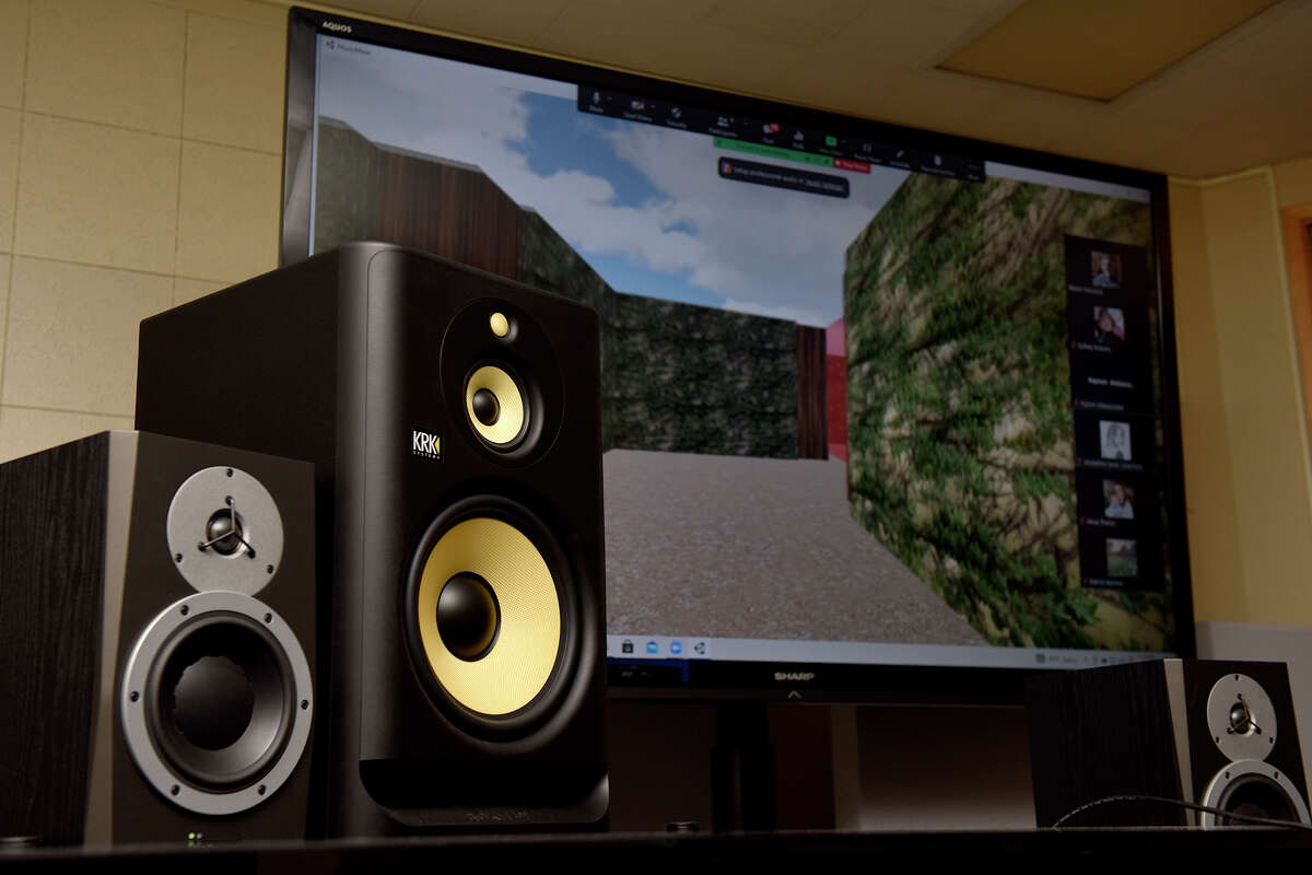 Some of the music equipment found in SFSU's video game music composition class.