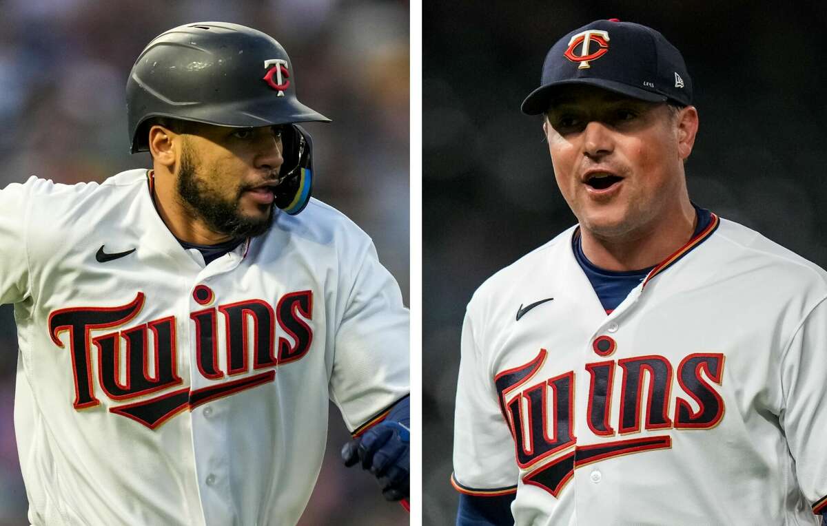 Twins outfielder Gilberto Celestino (left) and reliever Joe Smith (right) will be facing their former team when the Astros play a three-game series in Minnesota.