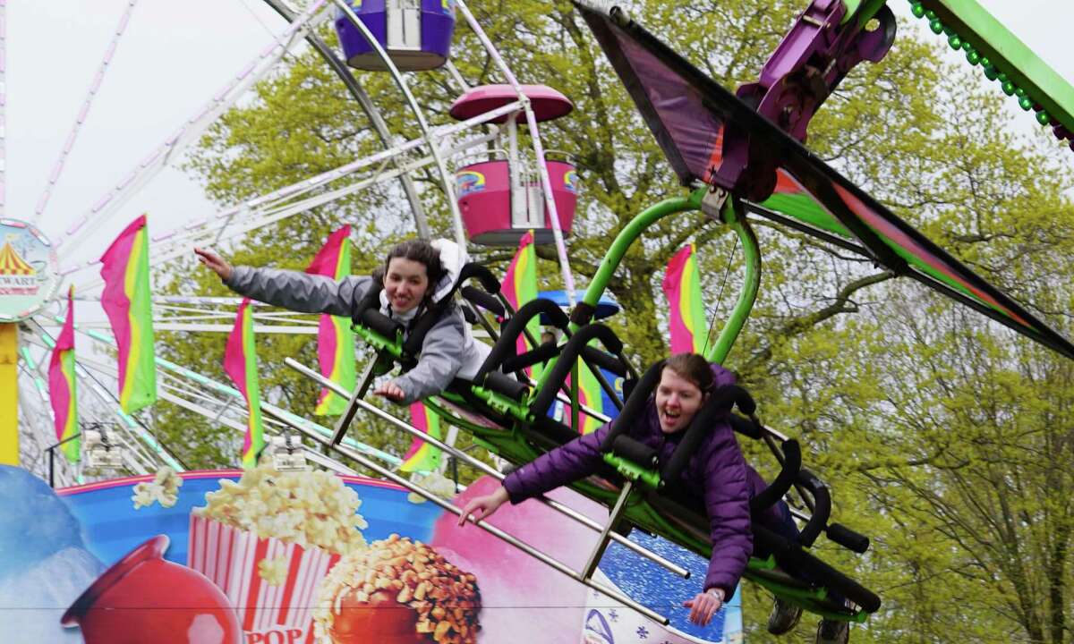 St. Mark's May Fair had carnival rides on May 7, 2022 in New Canaan.