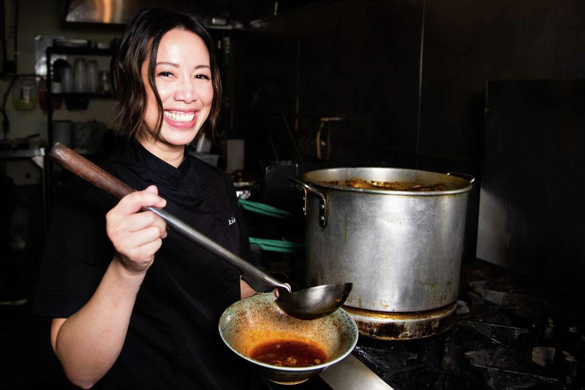 Chef Christine Ha at her restaurant Xin Chào.