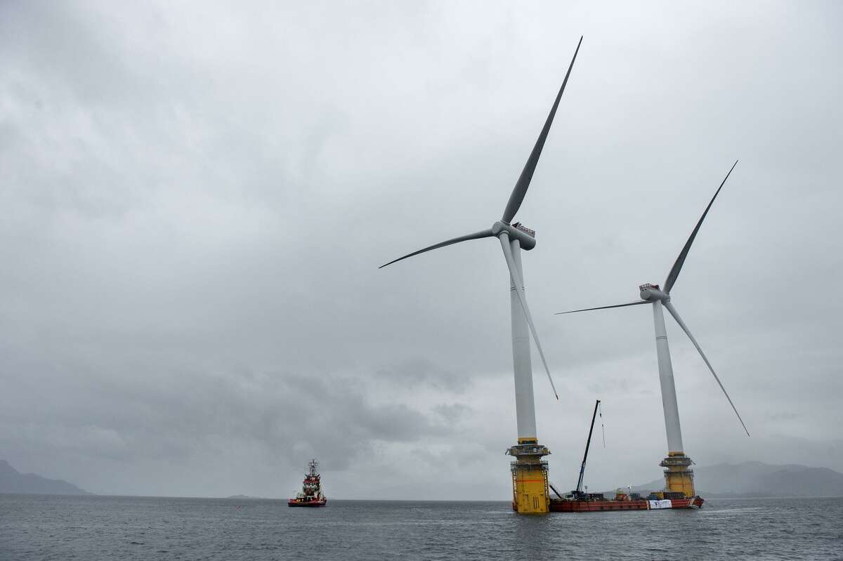 Offshore energy developers see promise in floating wind turbines.