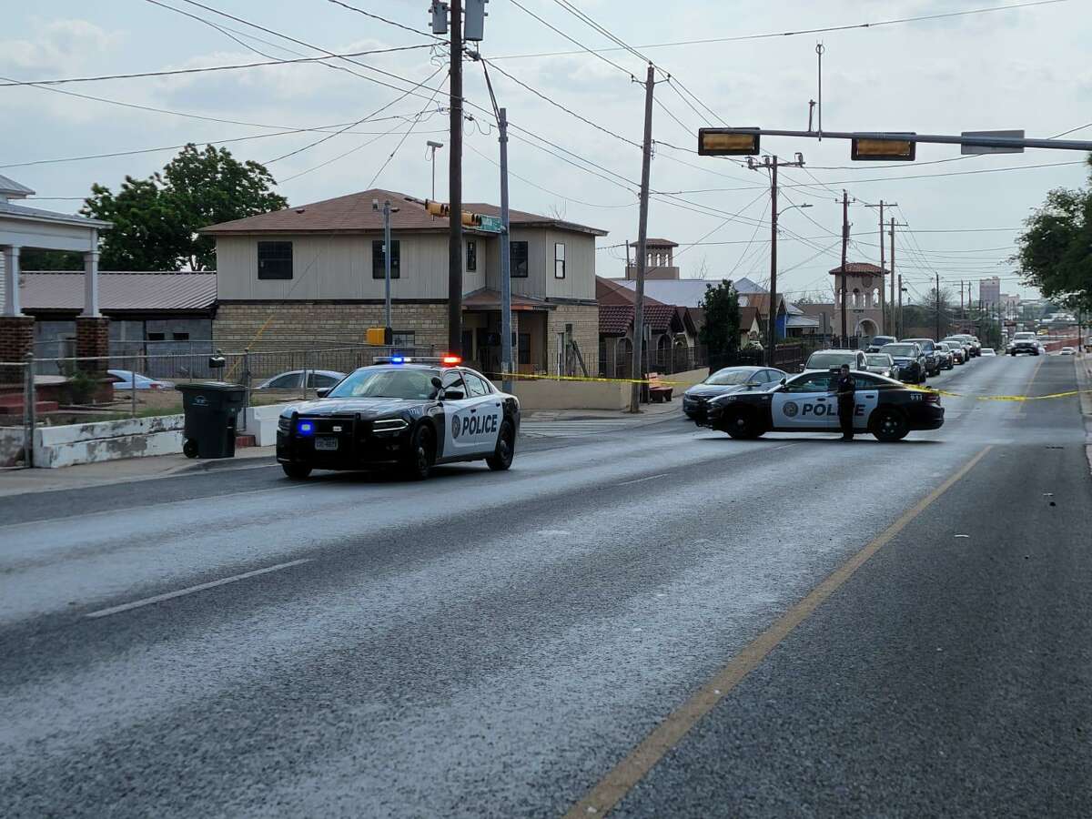 Police investigate a shooting in south Laredo at Chihuahua and Tilden near Christ the King Church on Tuesday, May 10, 2022.