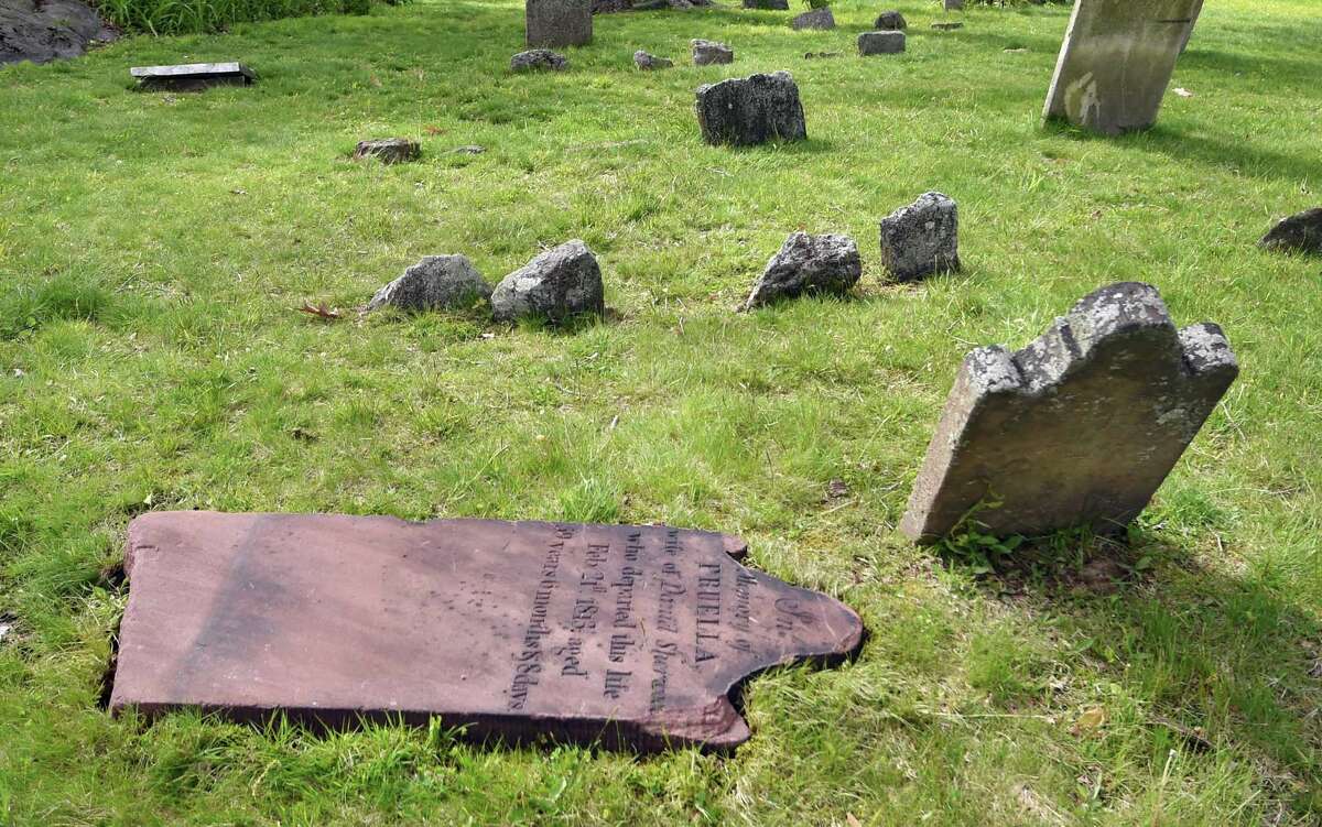 Gravestones at Greenwich’s Old Byram Cemetery accidentally damaged by