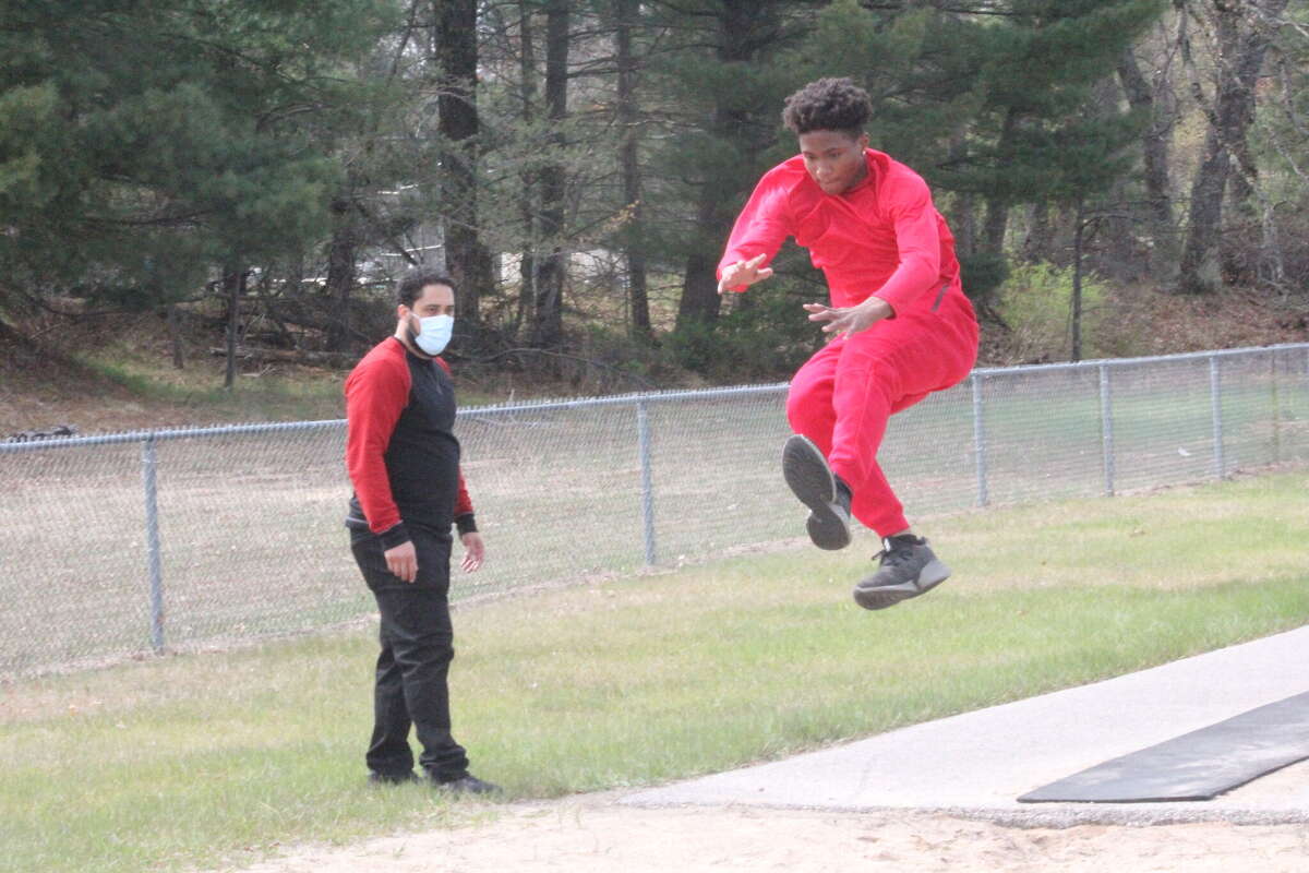 Baldwin middle school track athletes continue to practice.