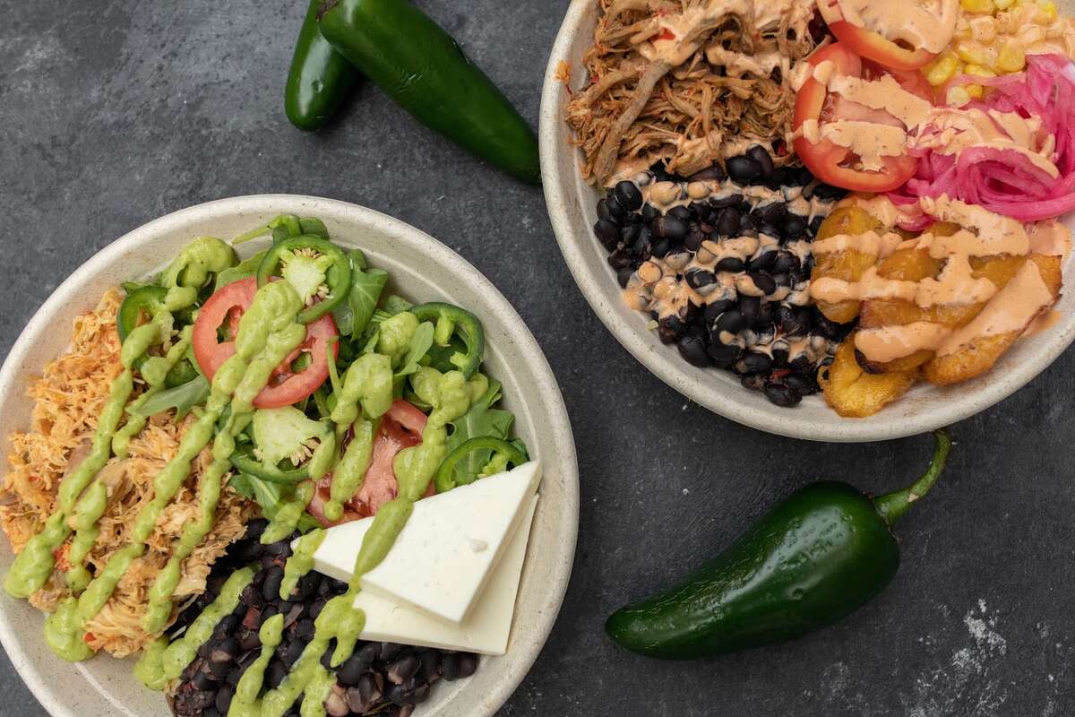 Somos Arepas offers bowls, crafted with a base of rice, sweet corn or lettuce, and choice of proteins and toppings.