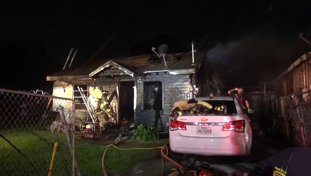 Fires ripped through two Houston homes but injured no residents early Wednesday, May 11, 2022. 