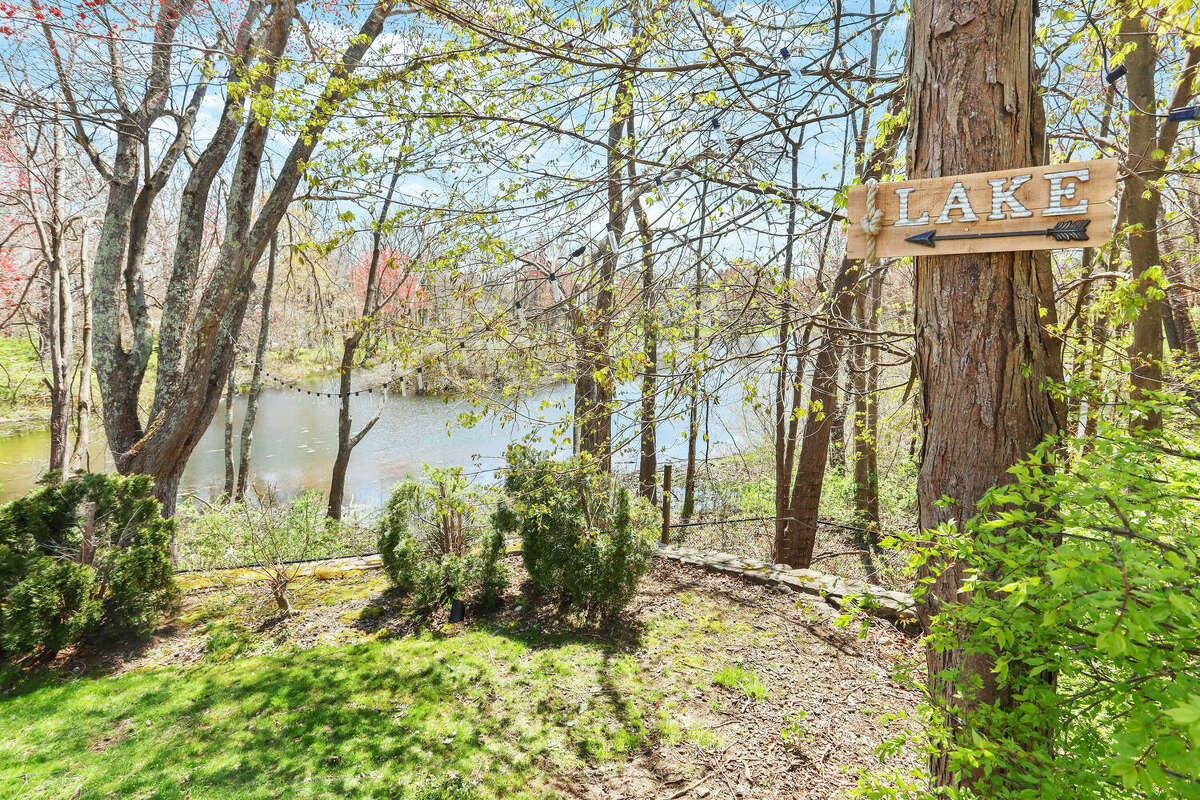 The home on 8 Marilane in Westport, Conn. has direct access to Christmas Lake.