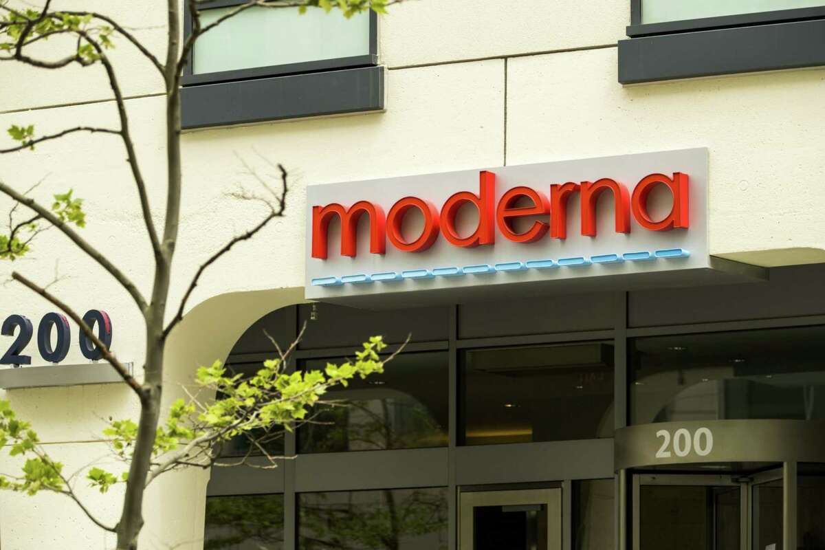 Moderna Inc. headquarters in Cambridge, Mass., on May 5, 2020.