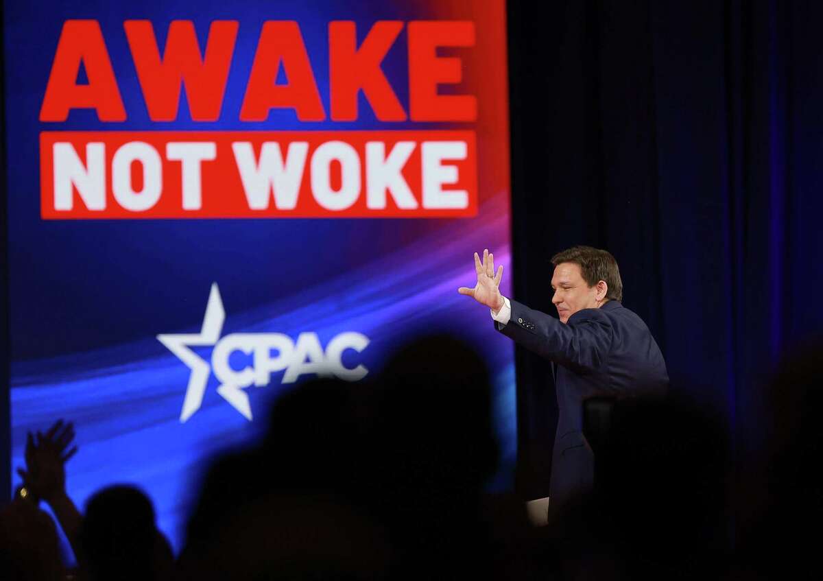 Florida Gov. Ron DeSantis speaks at the Conservative Political Action Conference at The Rosen Shingle Creek on Feb. 24, 2022, in Orlando, Florida. (Joe Raedle/Getty Images/TNS)