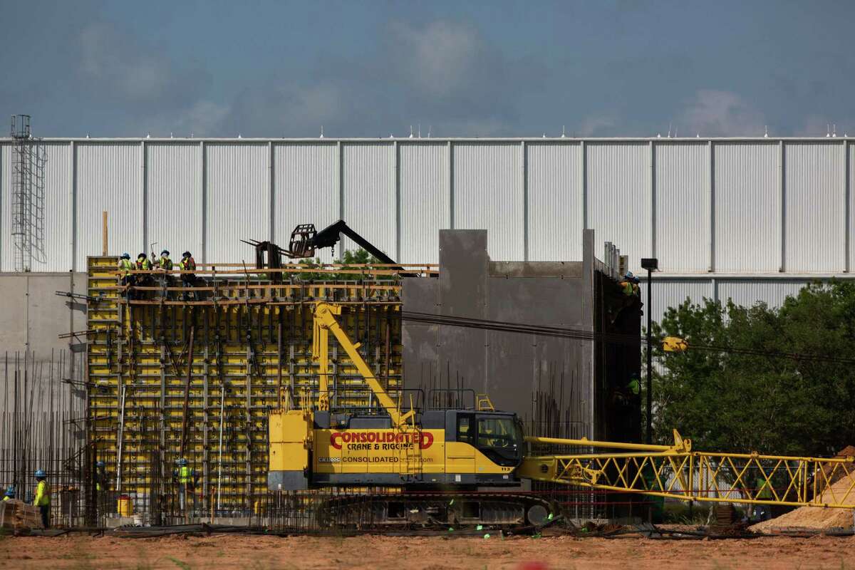 Intuitive Machines facility under construction at the Houston Spaceport, Wednesday, May 11, 2022, in Houston.