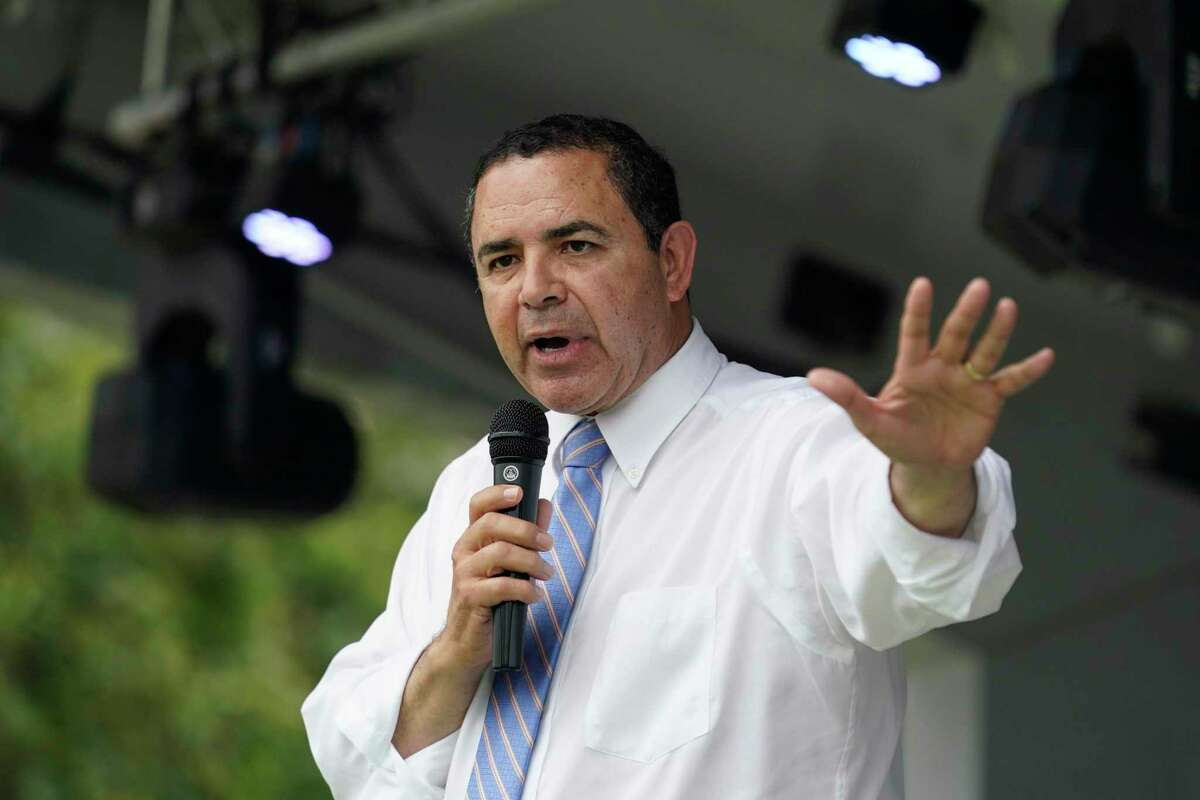 U.S. Rep. Henry Cuellar, D-Laredo, speaks during a campaign event, Wednesday, May 4, 2022, in San Antonio. Cuellar, a 17-year incumbent and one of the last anti-abortion Democrats in Congress, is in his toughest reelection campaign, facing a May 24 primary runoff against progressive Jessica Cisneros. (AP Photo/Eric Gay)