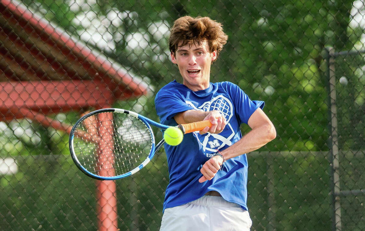 Stetson Isringhausen of Marquette Catholic finished third in singles play at the completion monday of the weather-delayed Triad 1A sectional and as a result, has qualified for the IHSA State Tournament, set to begin later this week.